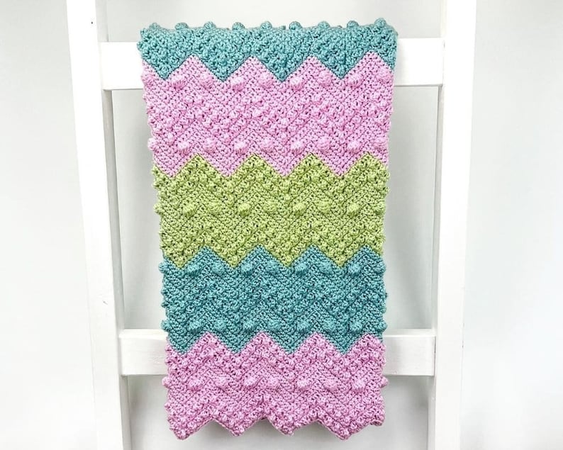 Textured Chevron Crochet Blanket Pattern Make it as a Lapghan, Afghan, Throw or Baby Blanket image 1