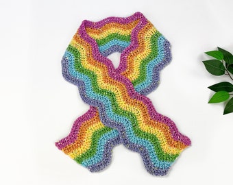 Kids Scarf Crochet Pattern | Child Scarf | Ripple Crochet Scarf Pattern for Kids