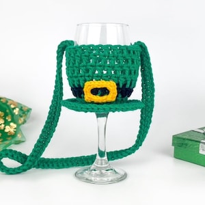 St. Patrick's Day Wine Glass Lanyard