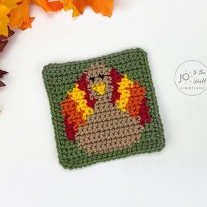 Crochet Turkey Coasters Pattern image 2