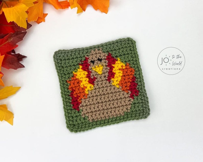 Crochet Turkey Coasters Pattern image 2