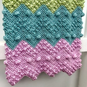 Textured Chevron Crochet Blanket Pattern Make it as a Lapghan, Afghan, Throw or Baby Blanket image 8