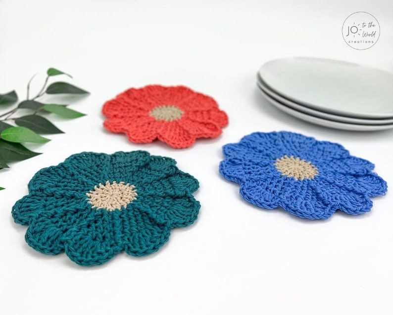 Flower Dishcloth Crochet Pattern image 2