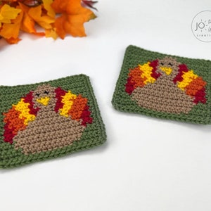 Crochet Turkey Coasters Pattern image 5