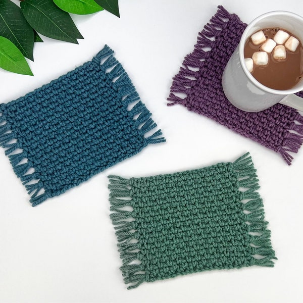 Easy Mug Rug Crochet Pattern | Crochet Coaster Pattern