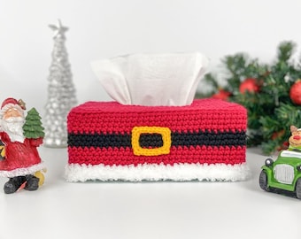 Santa Tissue Box Cover Crochet Pattern