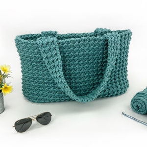 Textured Tote Bag Crochet Pattern | Crochet Tote Bag Pattern | Crochet Shoulder Bag | Large Crochet Bag Pattern