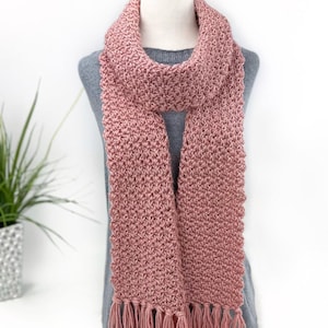 Dreamy Winter Scarf Crochet Pattern | Easy Crochet Scarf for Women | Scarf Crochet Pattern with Tassels