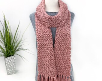 Dreamy Winter Scarf Crochet Pattern | Easy Crochet Scarf for Women | Scarf Crochet Pattern with Tassels