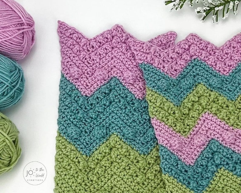 Textured Chevron Crochet Blanket Pattern Make it as a Lapghan, Afghan, Throw or Baby Blanket image 5