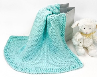 Moss Stitch Baby Blanket Crochet Pattern