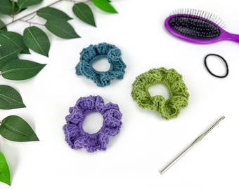 Easy Hair Scrunchie Crochet Pattern | Crochet Scrunchies | Crochet Scrunchie Pattern | How to Crochet a Scrunchie
