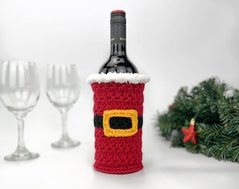 Christmas Wine Bottle Holder Crochet Pattern