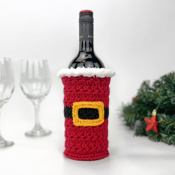 Christmas Wine Bottle Holder Crochet Pattern