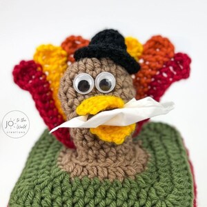 Crochet Turkey Tissue Dispenser / Tissue Box Cover Pattern image 2