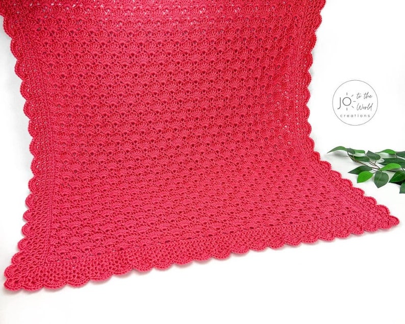 Lacy Baby Blanket Crochet Pattern Christening Blanket Heirloom Blanket Crochet Lace Pattern image 6