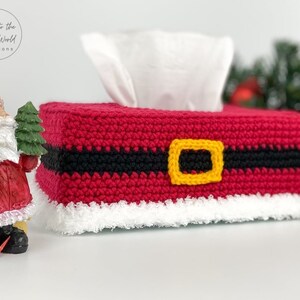 Santa Tissue Box Cover Crochet Pattern image 4