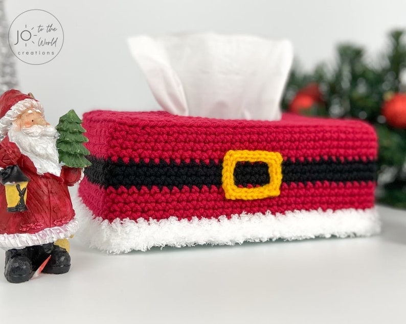 Santa Tissue Box Cover Crochet Pattern image 4