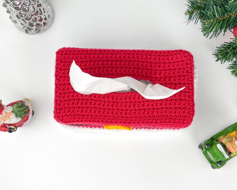 Santa Tissue Box Cover Crochet Pattern image 5