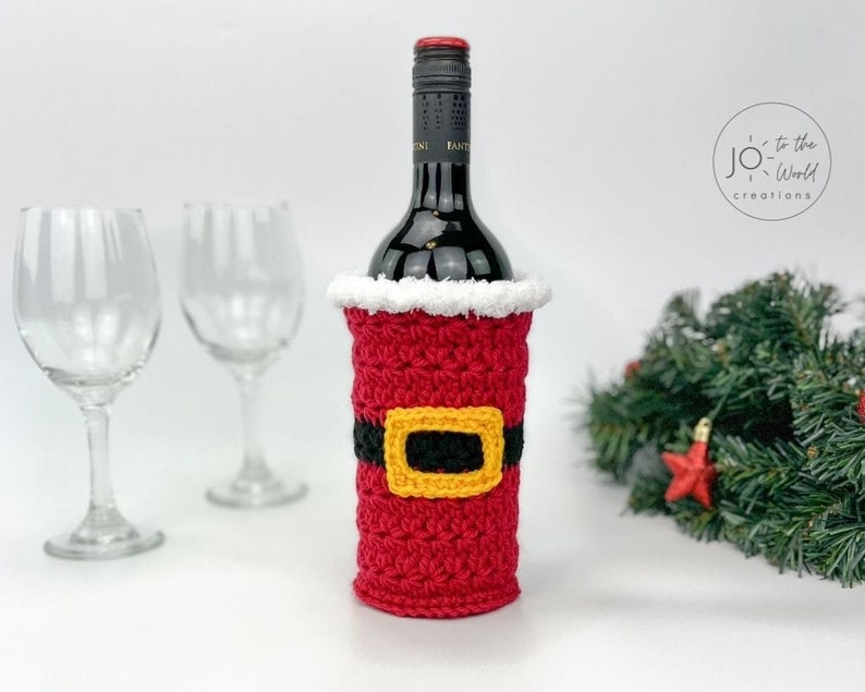 Christmas Wine Bottle Holder Crochet Pattern image 5