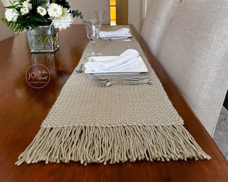 Easy Crochet Table Runner Pattern Modern Table Runner Crochet Pattern