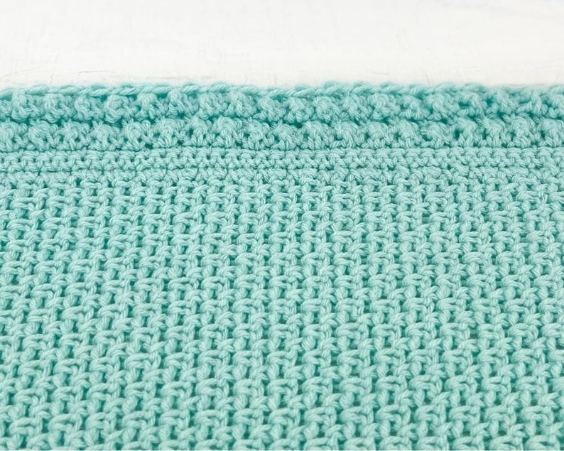 Moss Stitch Baby Blanket Crochet Pattern image 7