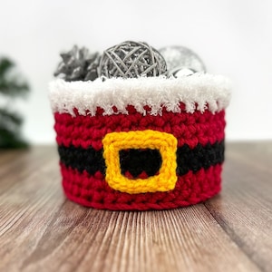 Christmas Basket Crochet Pattern | Christmas Crochet Basket | Christmas Crochet Decoration | Christmas Crochet Pattern