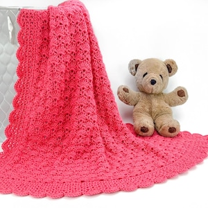 Lacy Baby Blanket Crochet Pattern Christening Blanket Heirloom Blanket Crochet Lace Pattern image 1