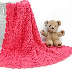 Lacy Baby Blanket Crochet Pattern Christening Blanket Heirloom Blanket Crochet Lace Pattern image 1