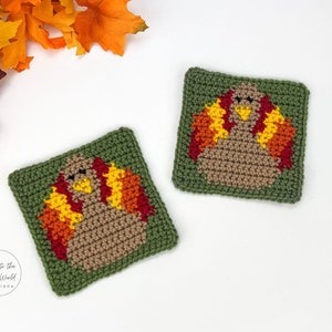 Crochet Turkey Coasters Pattern image 3