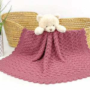 Easy Shell Blanket Crochet Pattern | Crochet Shell Baby Blanket Pattern | Shell Stitch Crochet Blanket Pattern for Beginners