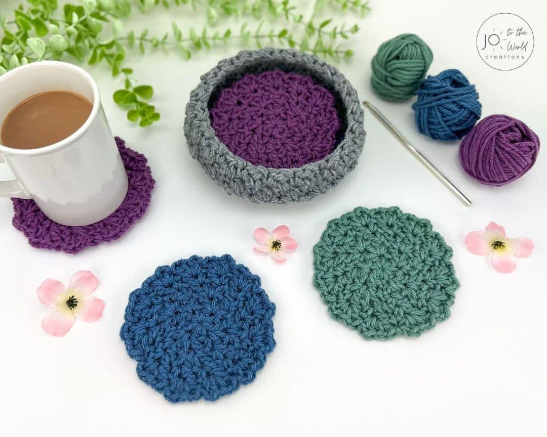 Printable Coaster Patterns.pdf Round Coasters PDF Crochet Pattern - Etsy