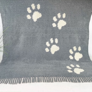 Paw Print Crochet Blanket Pattern
