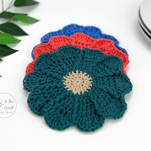 Flower Dishcloth Crochet Pattern image 4