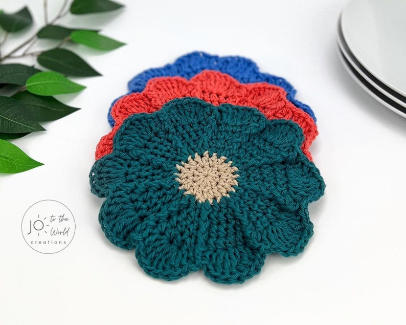 Flower Dishcloth Crochet Pattern image 4