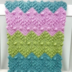 Textured Chevron Crochet Blanket Pattern Make it as a Lapghan, Afghan, Throw or Baby Blanket image 6