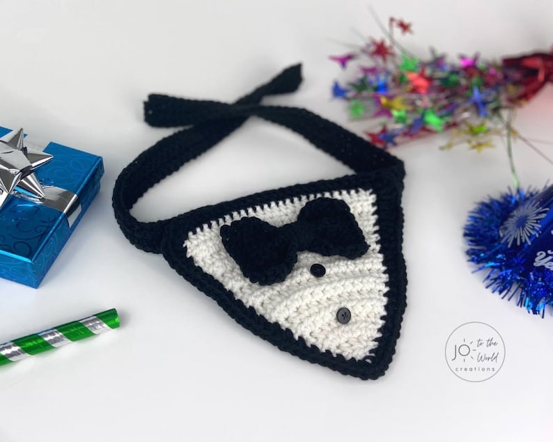 Tuxedo Dog Bandana Crochet Pattern image 6