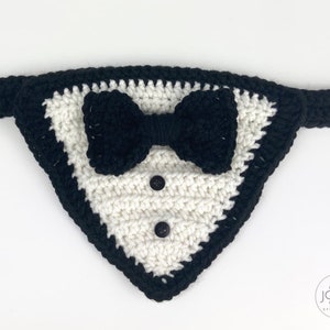 Tuxedo Dog Bandana Crochet Pattern image 4