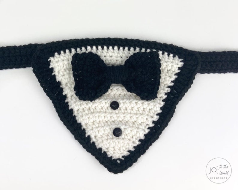 Tuxedo Dog Bandana Crochet Pattern image 4