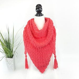 Crochet Shawl Pattern | Crochet Summer Shawl | Lace Shawl | Triangle Shawl Crochet Pattern
