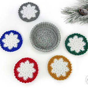 Snowflake Coaster Crochet Pattern | Crochet Snowflake Coasters ...