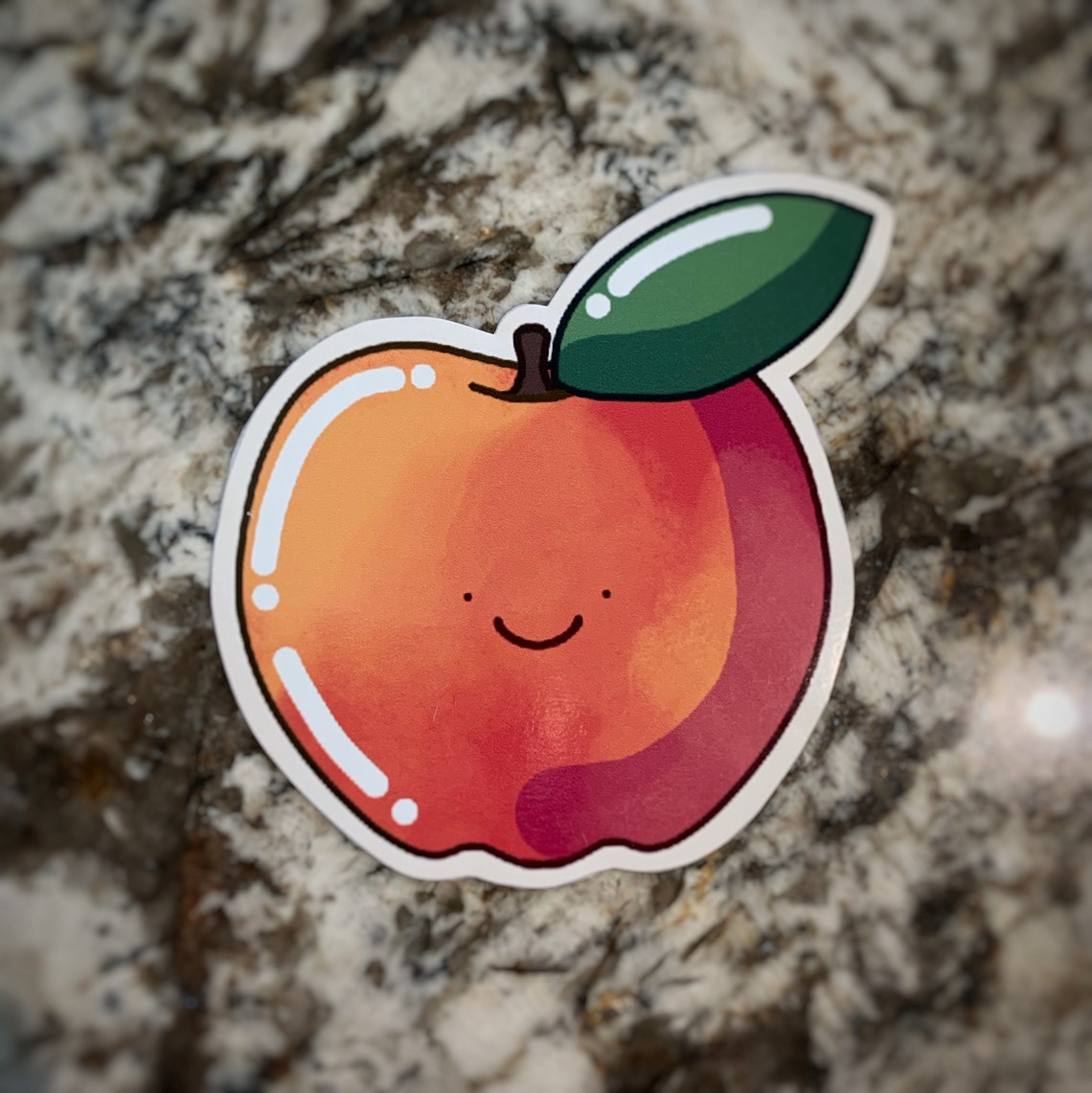 Cute Vinyl Apple Sticker Fruit Sticker Apple Sticker Etsy UK
