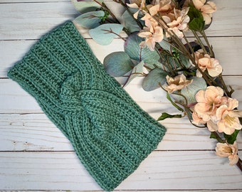 Crochet Twist Ear Warmer | 70+ Color Options! | Crochet Headband | Twisted Ear Warmer