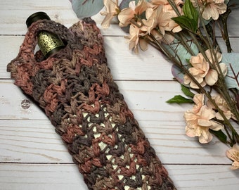 Crochet Wine Bottle Tote | 70+ Color Options! | Crochet Wine Bottle Holder | Crochet Wine Gift Bag | Reusable Wine Tote