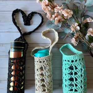 Crochet Water Bottle Holder | 70+ Color Options! | Hydroflask Holder | Hydroflask Carrier