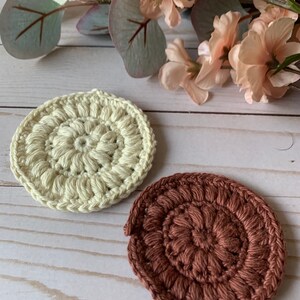 Cotton Face Scrubbies 70 Color Options Crochet Cotton Scrubbies Reusable Face Rounds Makeup Remover Pads image 3