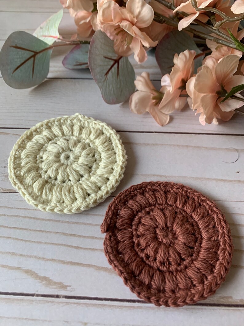 Cotton Face Scrubbies 70 Color Options Crochet Cotton Scrubbies Reusable Face Rounds Makeup Remover Pads image 3