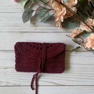 Crochet Pouch | Crochet Clutch | 70+ Color Options! | Crochet Phone and Wallet Clutch | Crochet Tarot Card Holder