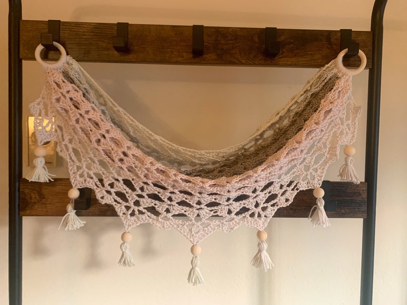 Crochet Boho Mini Hammock 70 Color Options image 4