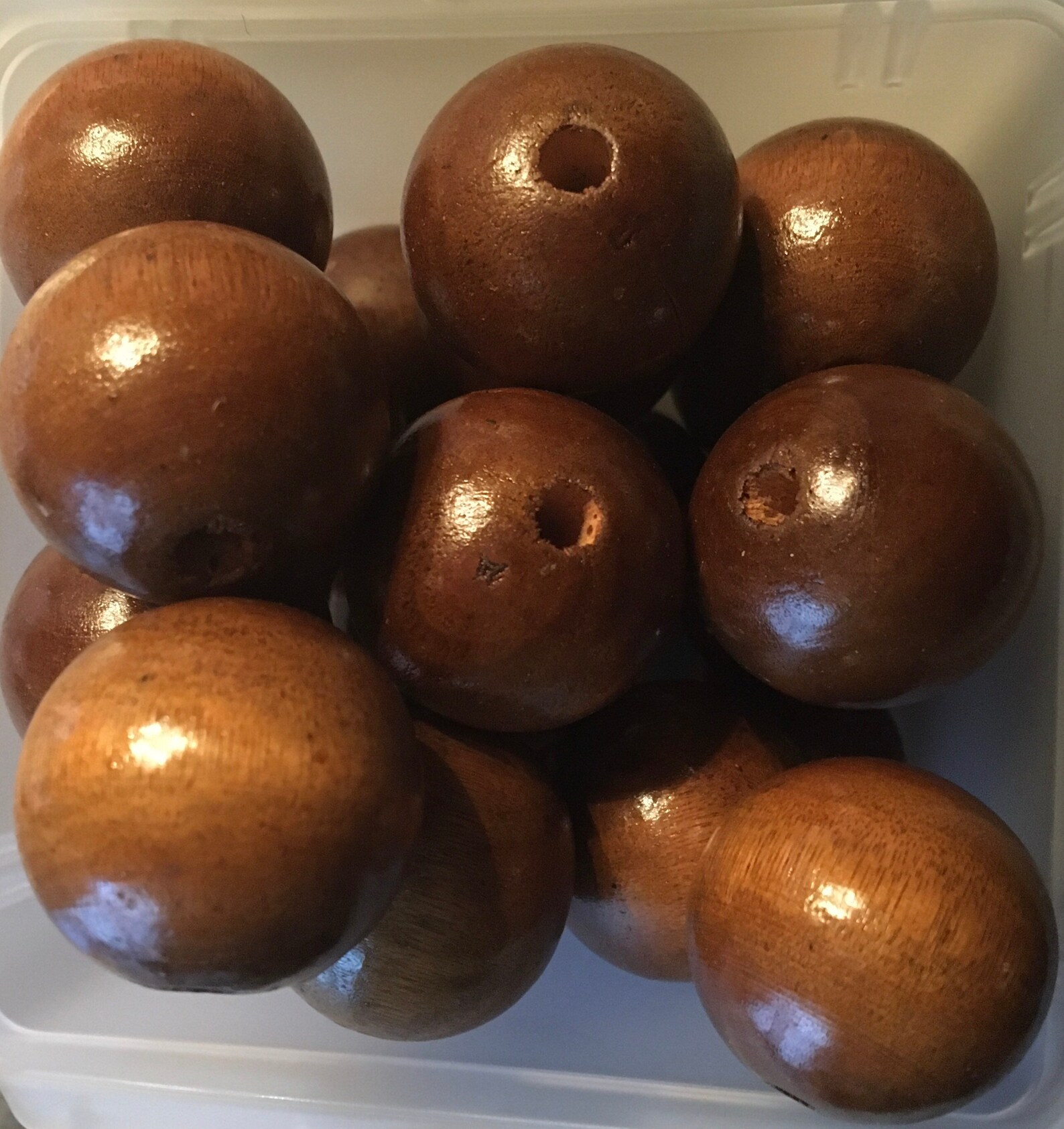 30mm Brown Wooden Beads Etsy